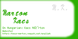 marton kacs business card